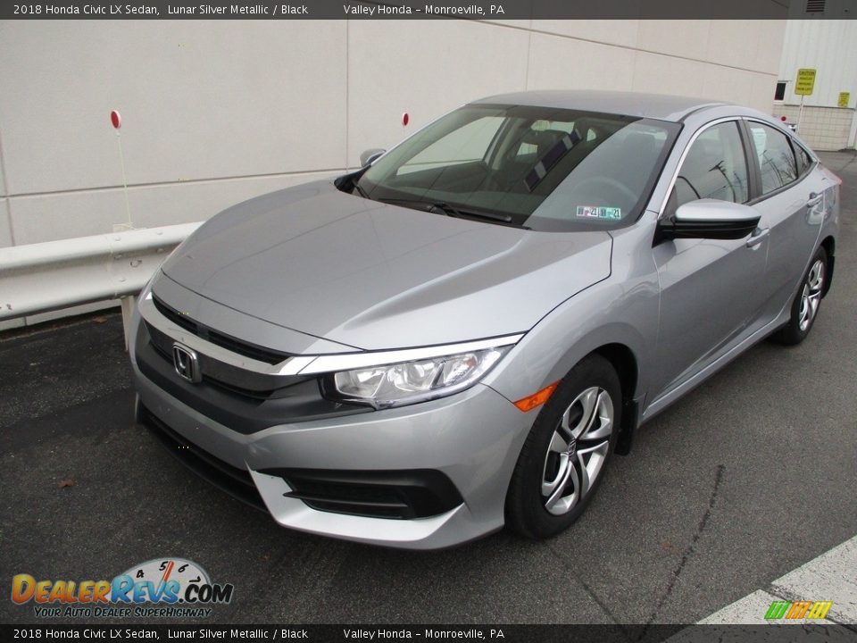 2018 Honda Civic LX Sedan Lunar Silver Metallic / Black Photo #9