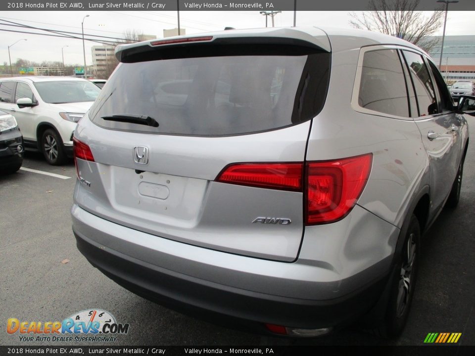 2018 Honda Pilot EX AWD Lunar Silver Metallic / Gray Photo #5