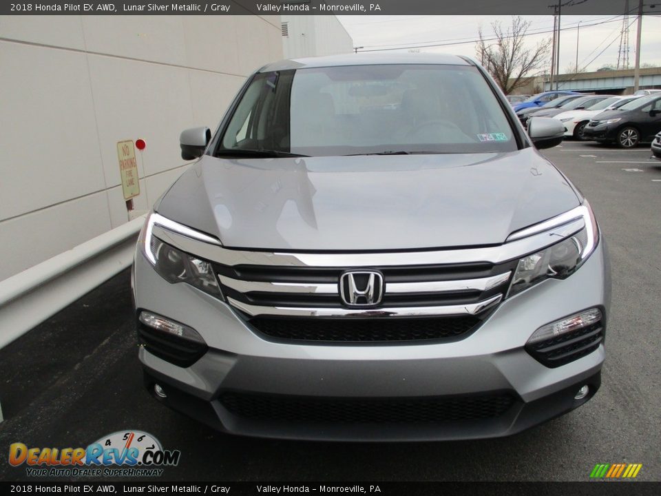 2018 Honda Pilot EX AWD Lunar Silver Metallic / Gray Photo #7