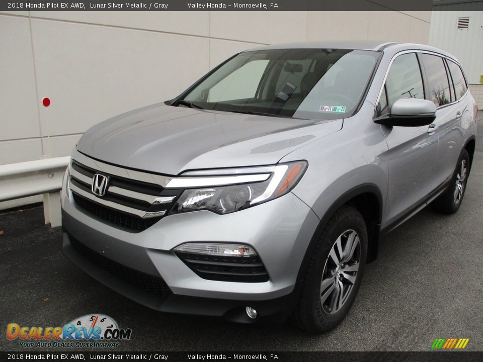 2018 Honda Pilot EX AWD Lunar Silver Metallic / Gray Photo #8