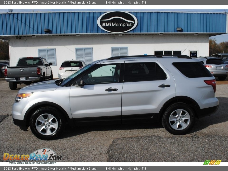 2013 Ford Explorer FWD Ingot Silver Metallic / Medium Light Stone Photo #2