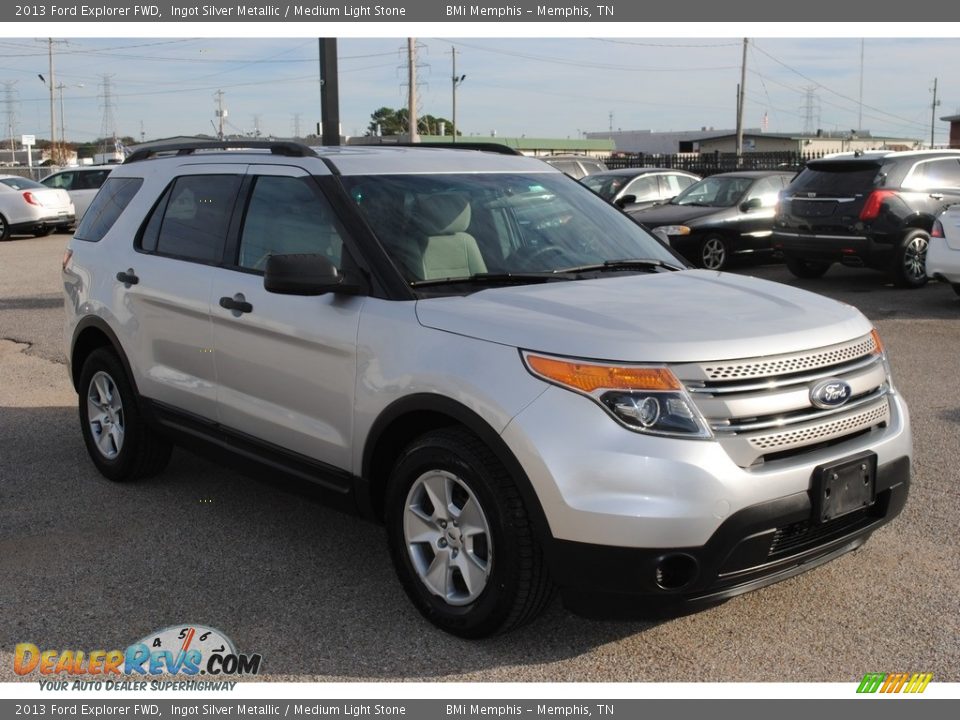 2013 Ford Explorer FWD Ingot Silver Metallic / Medium Light Stone Photo #7