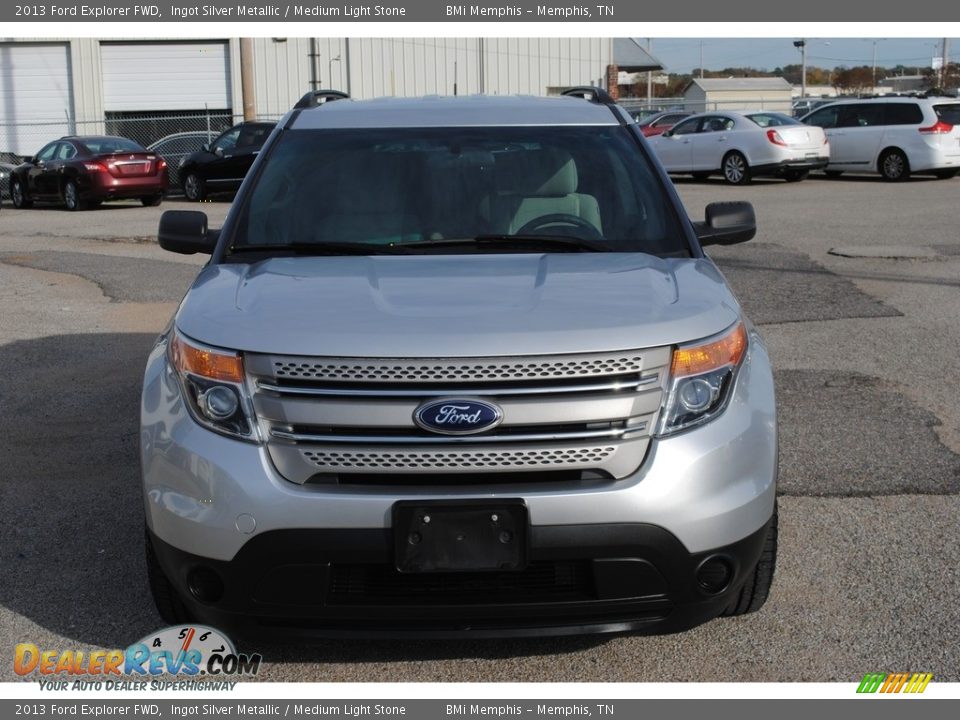 2013 Ford Explorer FWD Ingot Silver Metallic / Medium Light Stone Photo #8