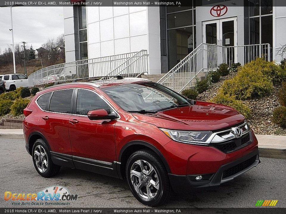 2018 Honda CR-V EX-L AWD Molten Lava Pearl / Ivory Photo #1