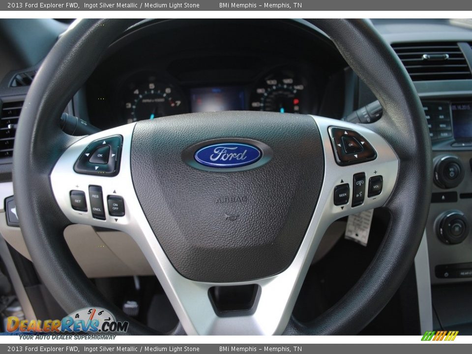 2013 Ford Explorer FWD Ingot Silver Metallic / Medium Light Stone Photo #13