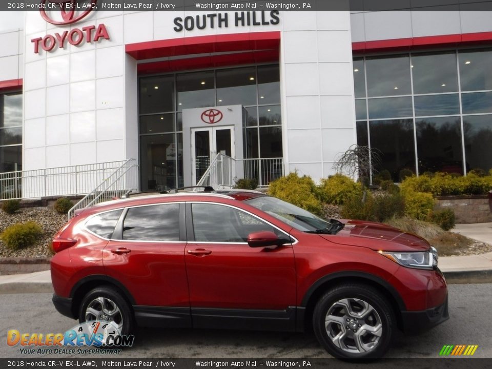 2018 Honda CR-V EX-L AWD Molten Lava Pearl / Ivory Photo #2