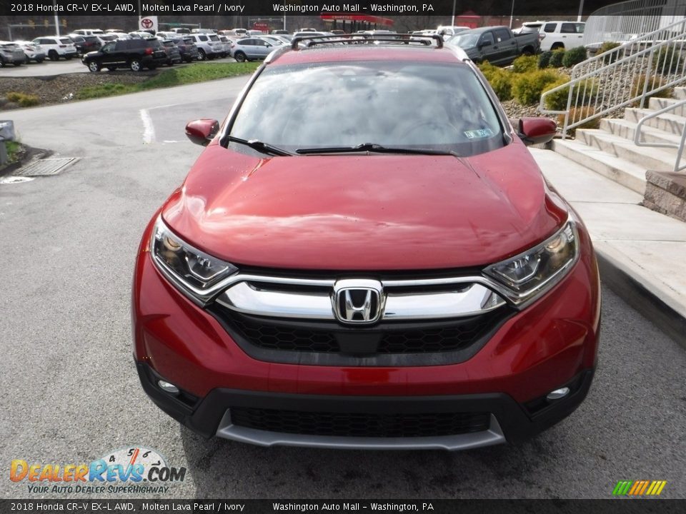 2018 Honda CR-V EX-L AWD Molten Lava Pearl / Ivory Photo #10
