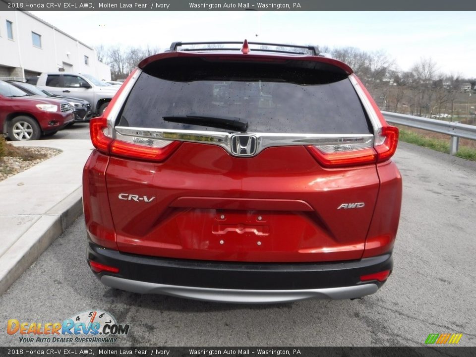 2018 Honda CR-V EX-L AWD Molten Lava Pearl / Ivory Photo #13