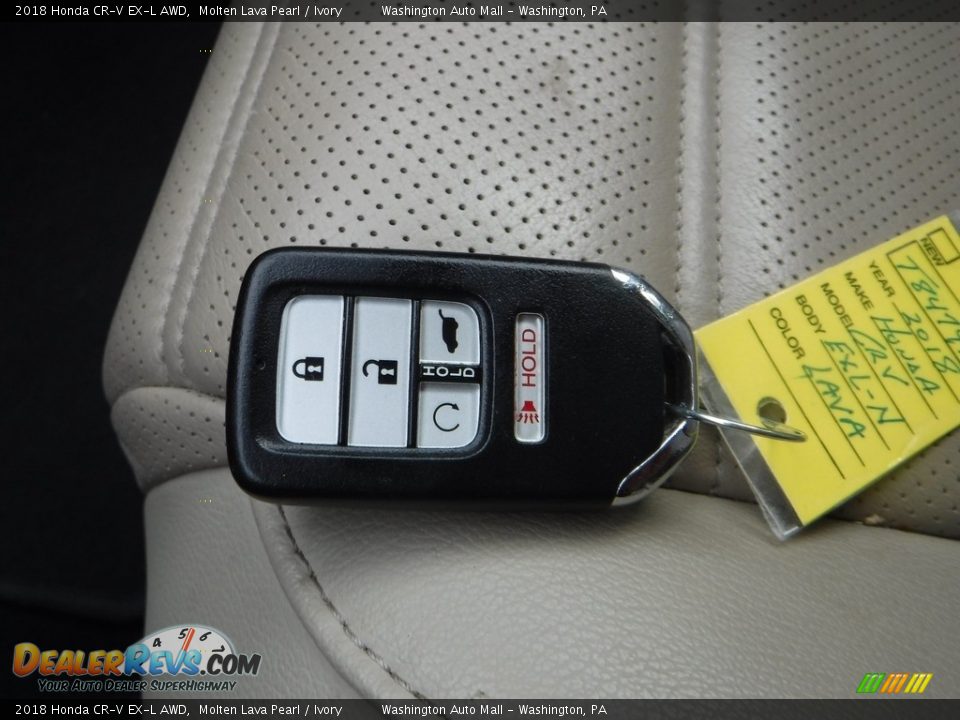 2018 Honda CR-V EX-L AWD Molten Lava Pearl / Ivory Photo #24