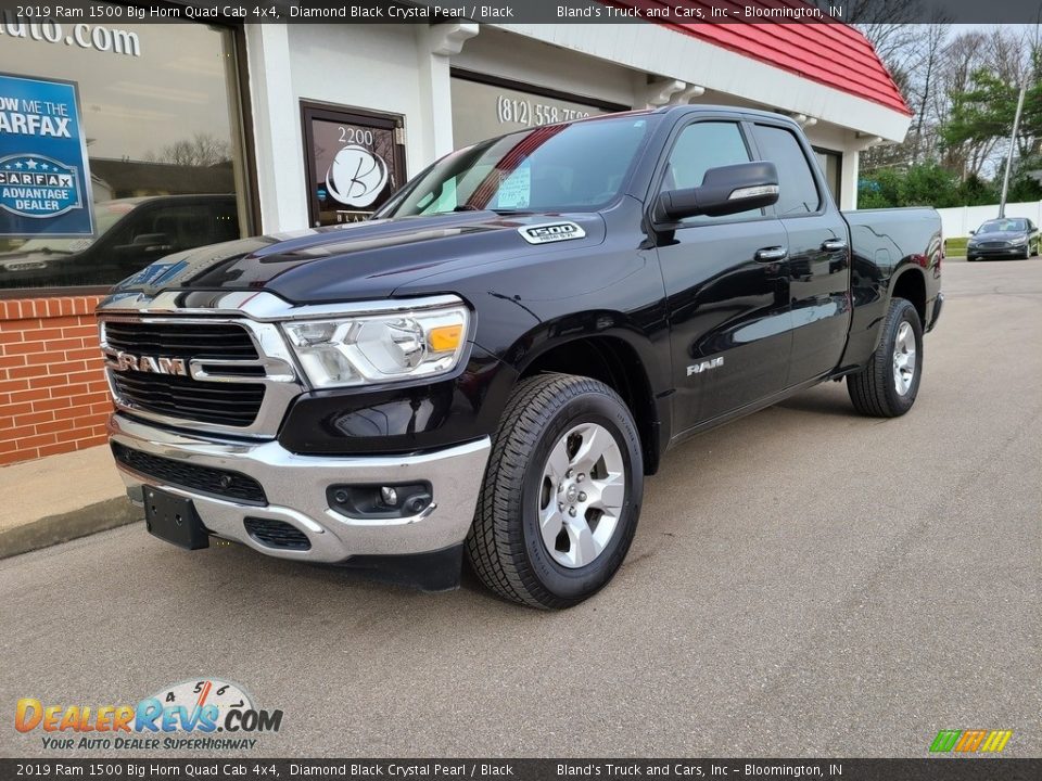 2019 Ram 1500 Big Horn Quad Cab 4x4 Diamond Black Crystal Pearl / Black Photo #2