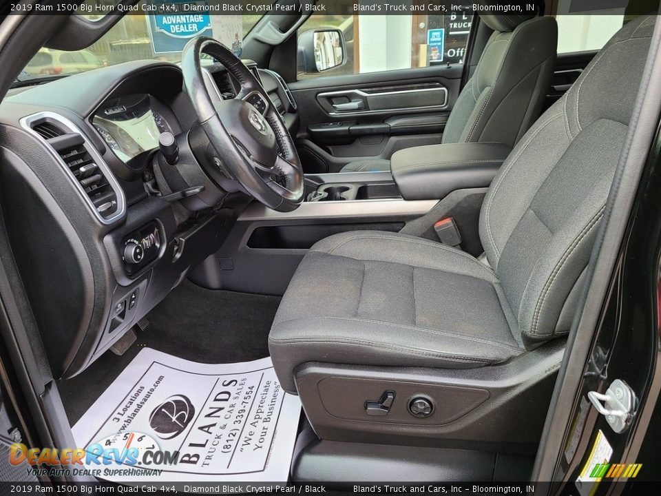 2019 Ram 1500 Big Horn Quad Cab 4x4 Diamond Black Crystal Pearl / Black Photo #6
