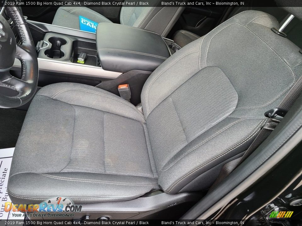 2019 Ram 1500 Big Horn Quad Cab 4x4 Diamond Black Crystal Pearl / Black Photo #8