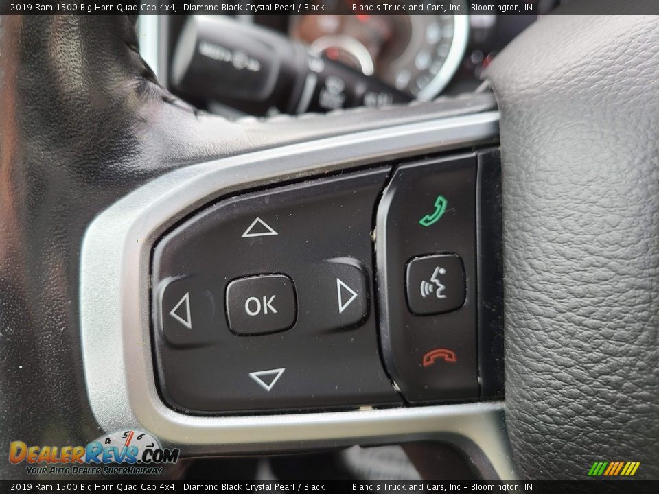 2019 Ram 1500 Big Horn Quad Cab 4x4 Diamond Black Crystal Pearl / Black Photo #13