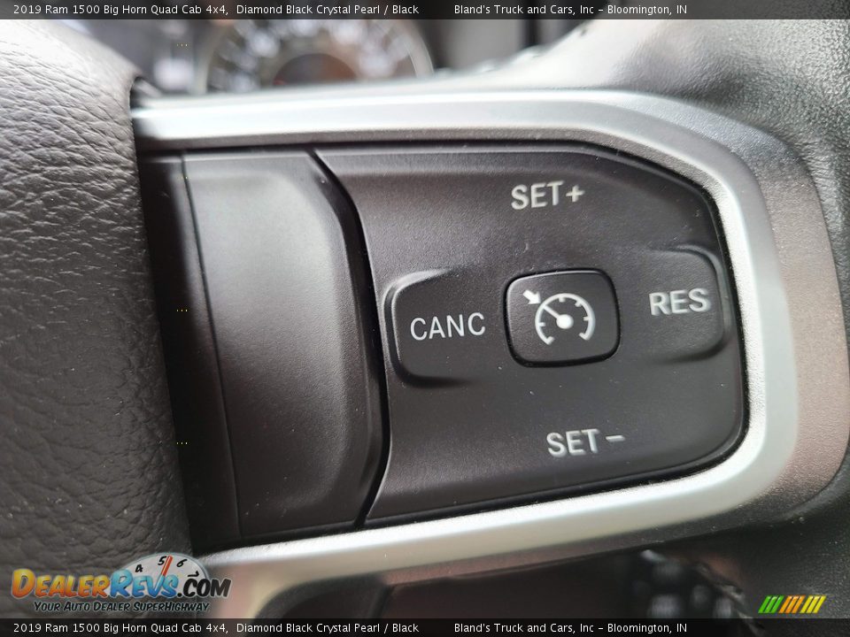 2019 Ram 1500 Big Horn Quad Cab 4x4 Diamond Black Crystal Pearl / Black Photo #14