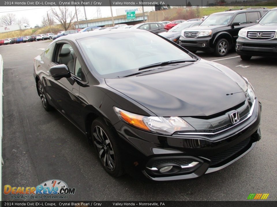 Front 3/4 View of 2014 Honda Civic EX-L Coupe Photo #7