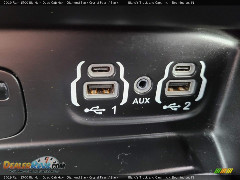 2019 Ram 1500 Big Horn Quad Cab 4x4 Diamond Black Crystal Pearl / Black Photo #28