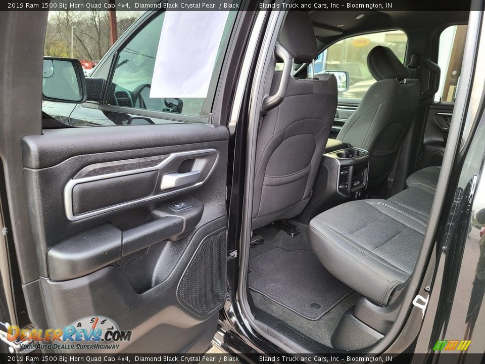 2019 Ram 1500 Big Horn Quad Cab 4x4 Diamond Black Crystal Pearl / Black Photo #34