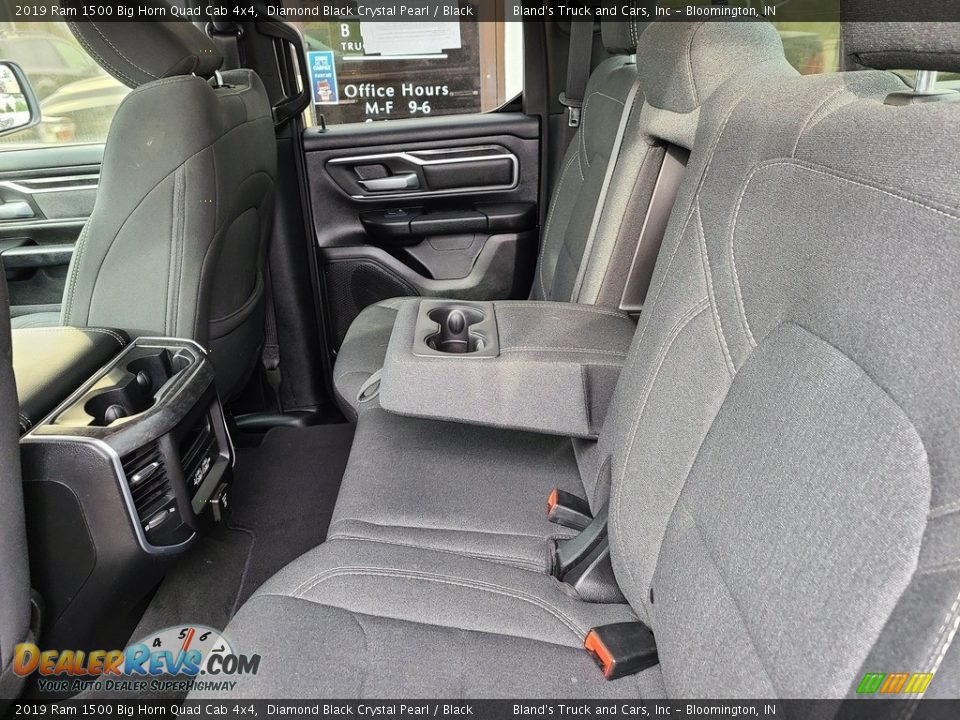2019 Ram 1500 Big Horn Quad Cab 4x4 Diamond Black Crystal Pearl / Black Photo #36