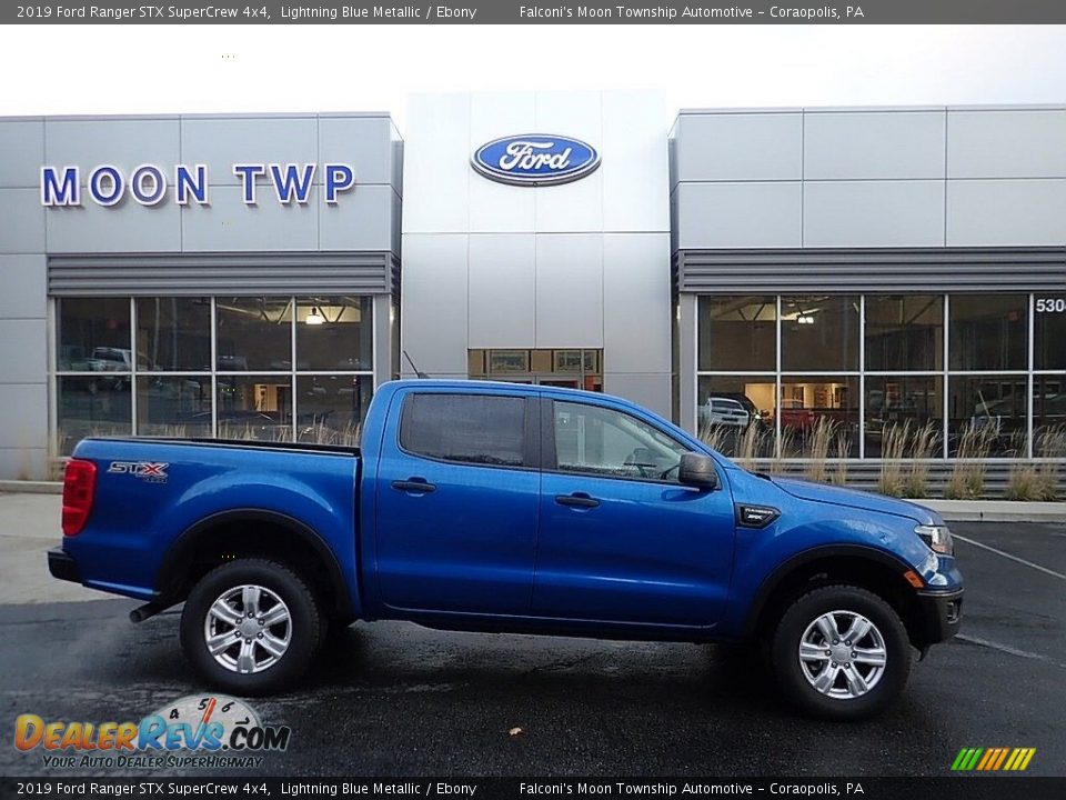 2019 Ford Ranger STX SuperCrew 4x4 Lightning Blue Metallic / Ebony Photo #1