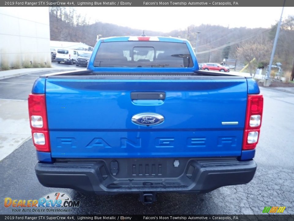 2019 Ford Ranger STX SuperCrew 4x4 Lightning Blue Metallic / Ebony Photo #3