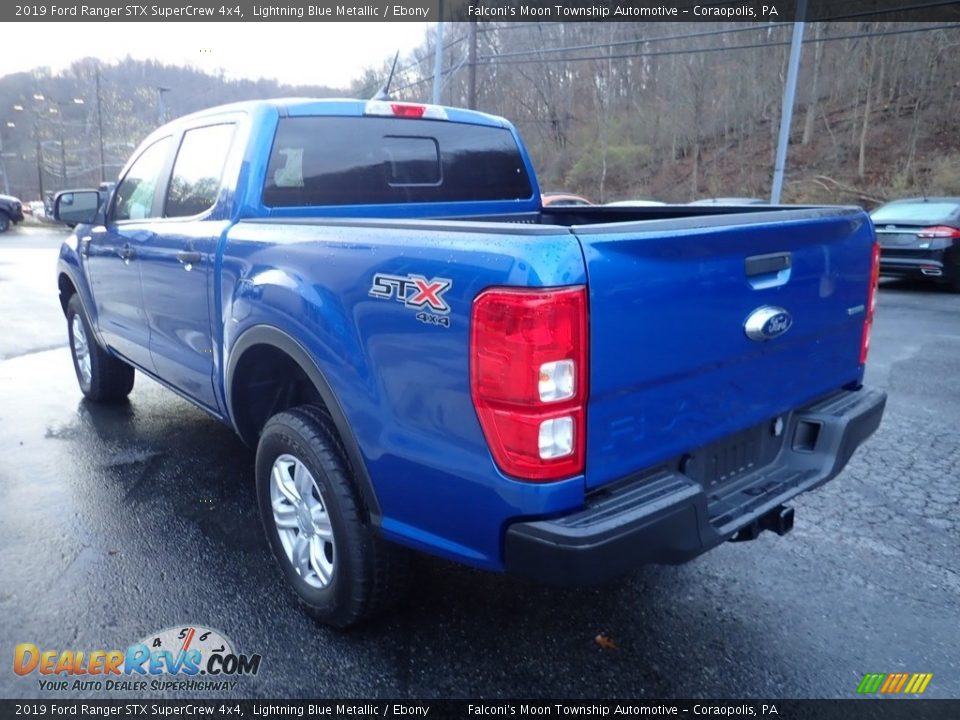 2019 Ford Ranger STX SuperCrew 4x4 Lightning Blue Metallic / Ebony Photo #4