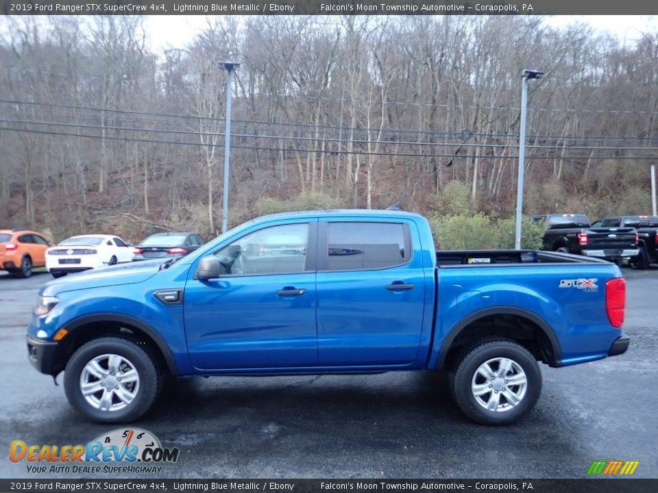 2019 Ford Ranger STX SuperCrew 4x4 Lightning Blue Metallic / Ebony Photo #5