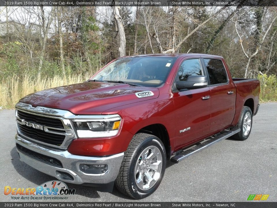 2019 Ram 1500 Big Horn Crew Cab 4x4 Delmonico Red Pearl / Black/Light Mountain Brown Photo #2