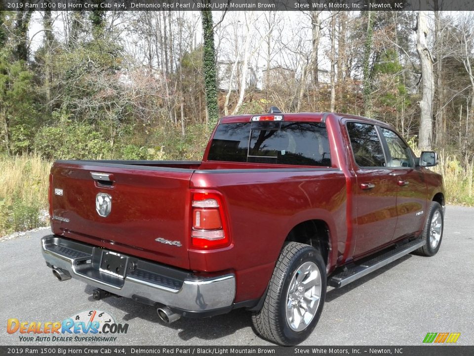 2019 Ram 1500 Big Horn Crew Cab 4x4 Delmonico Red Pearl / Black/Light Mountain Brown Photo #6