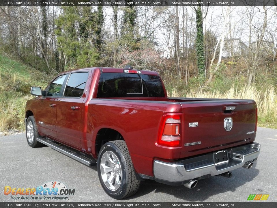 2019 Ram 1500 Big Horn Crew Cab 4x4 Delmonico Red Pearl / Black/Light Mountain Brown Photo #9