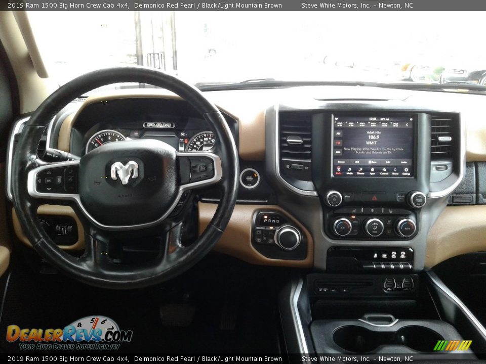 2019 Ram 1500 Big Horn Crew Cab 4x4 Delmonico Red Pearl / Black/Light Mountain Brown Photo #18