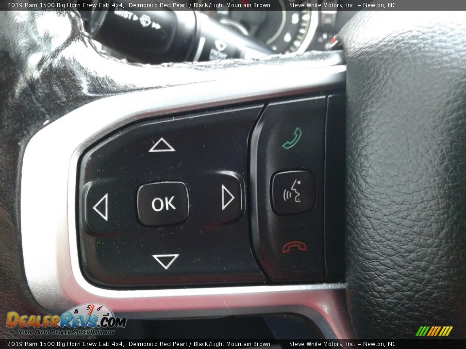 2019 Ram 1500 Big Horn Crew Cab 4x4 Delmonico Red Pearl / Black/Light Mountain Brown Photo #19