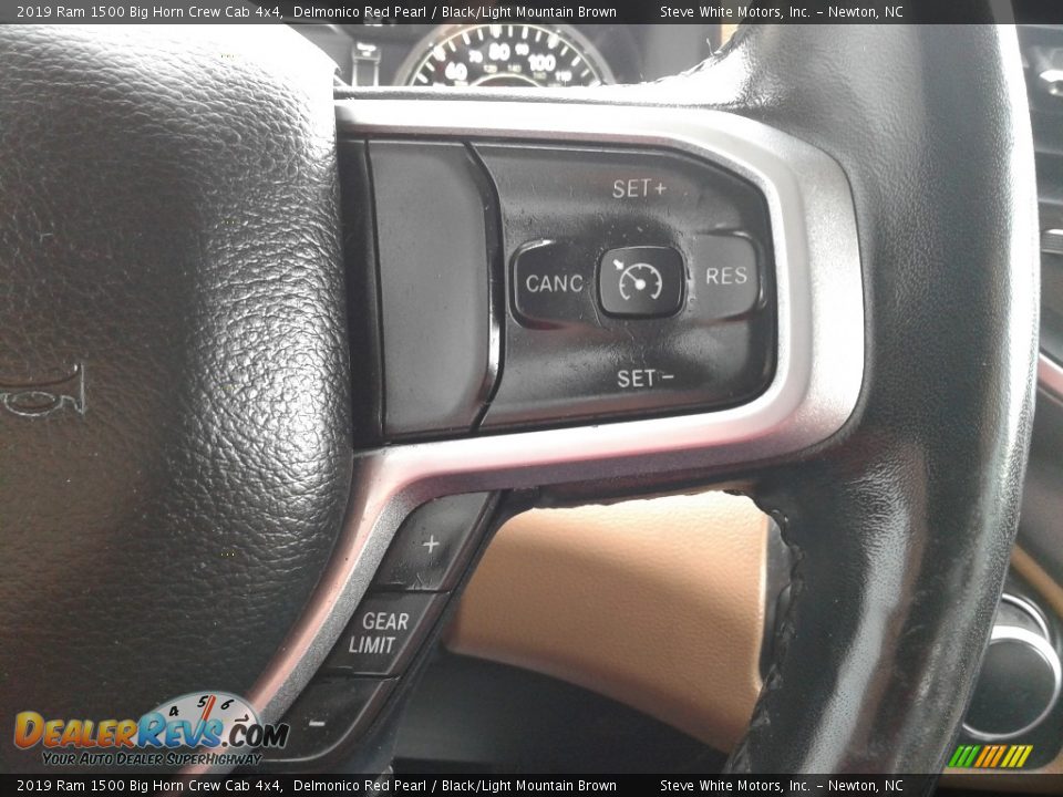 2019 Ram 1500 Big Horn Crew Cab 4x4 Delmonico Red Pearl / Black/Light Mountain Brown Photo #20