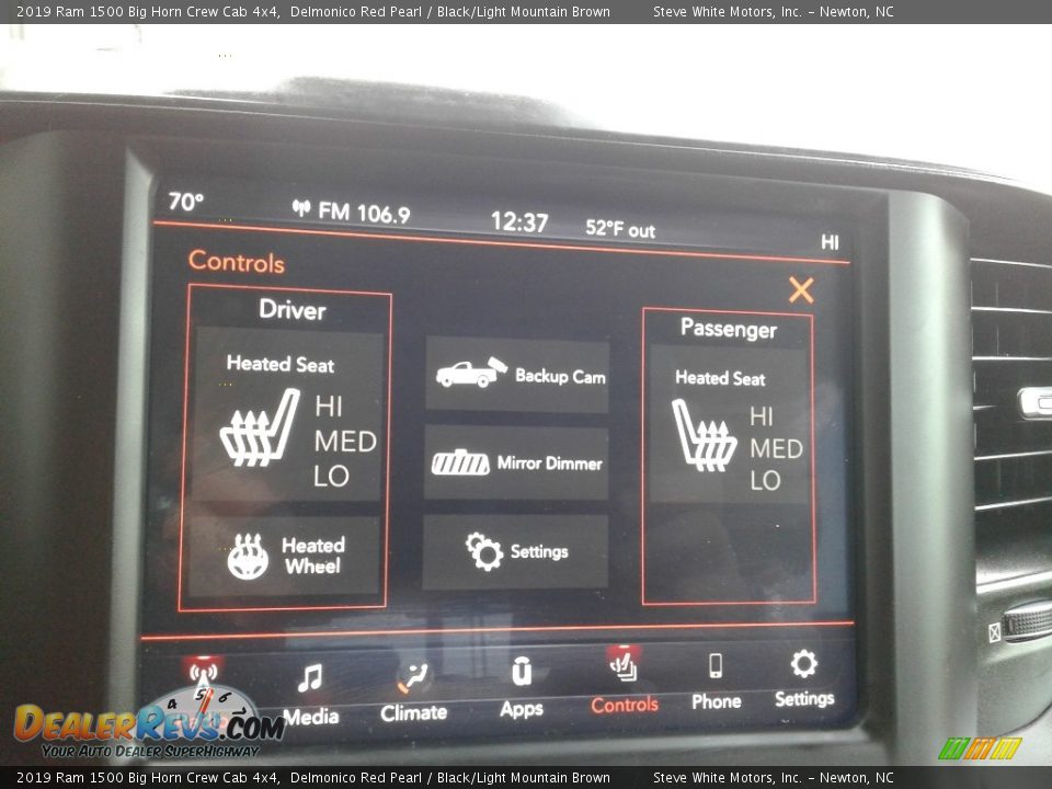 2019 Ram 1500 Big Horn Crew Cab 4x4 Delmonico Red Pearl / Black/Light Mountain Brown Photo #24