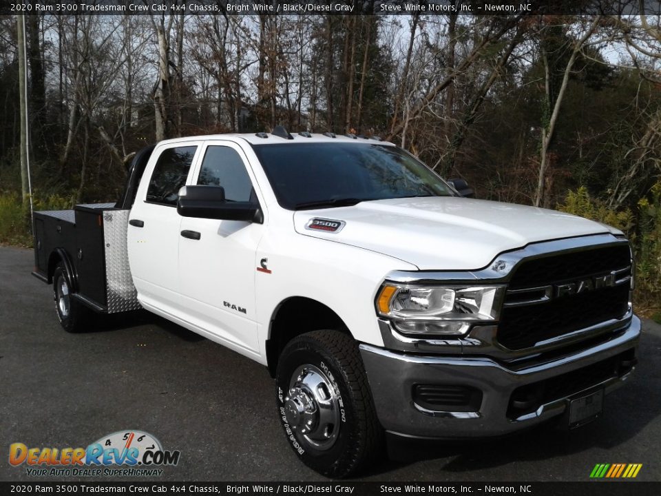 2020 Ram 3500 Tradesman Crew Cab 4x4 Chassis Bright White / Black/Diesel Gray Photo #4