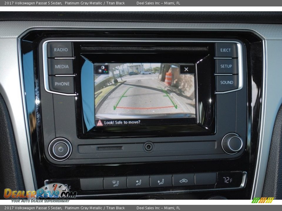 2017 Volkswagen Passat S Sedan Platinum Gray Metallic / Titan Black Photo #13