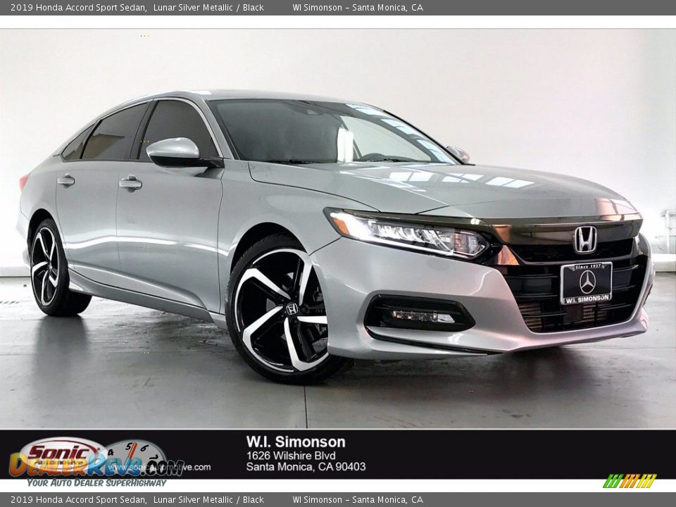 2019 Honda Accord Sport Sedan Lunar Silver Metallic / Black Photo #1