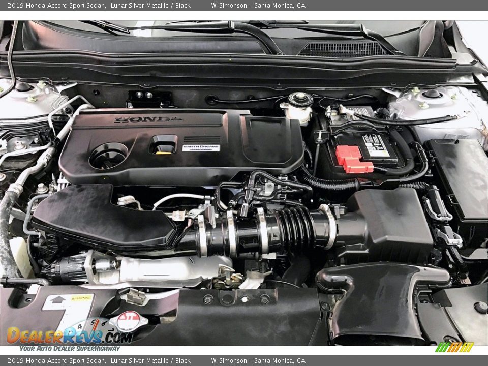 2019 Honda Accord Sport Sedan 2.0 Liter Turbocharged DOHC 16-Valve VTEC 4 Cylinder Engine Photo #9