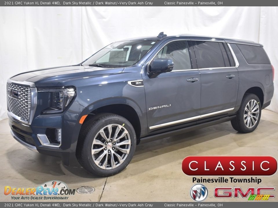 2021 GMC Yukon XL Denali 4WD Dark Sky Metallic / Dark Walnut/­Very Dark Ash Gray Photo #1