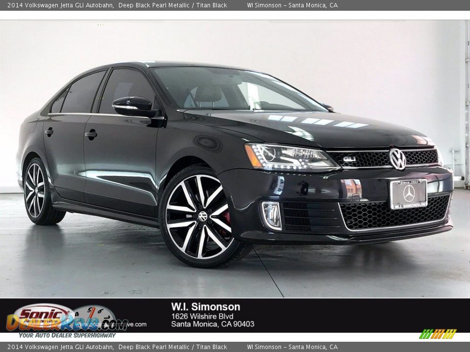 2014 Volkswagen Jetta GLI Autobahn Deep Black Pearl Metallic / Titan Black Photo #1