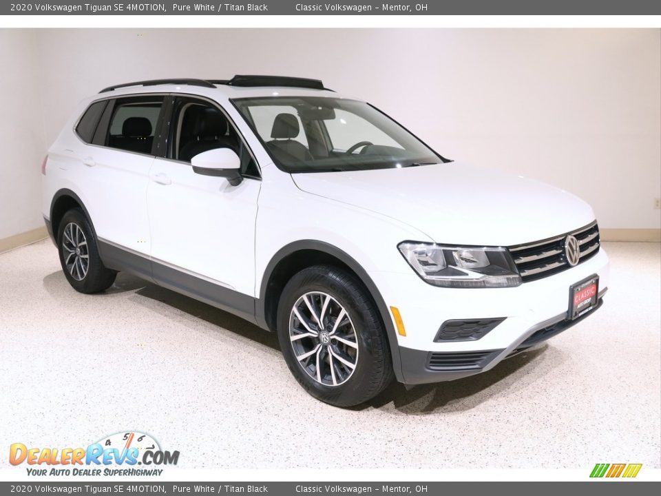 2020 Volkswagen Tiguan SE 4MOTION Pure White / Titan Black Photo #1