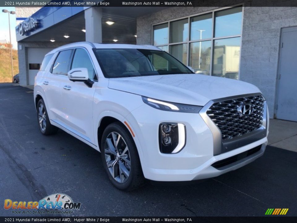 2021 Hyundai Palisade Limited AWD Hyper White / Beige Photo #1