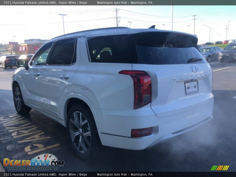 2021 Hyundai Palisade Limited AWD Hyper White / Beige Photo #3