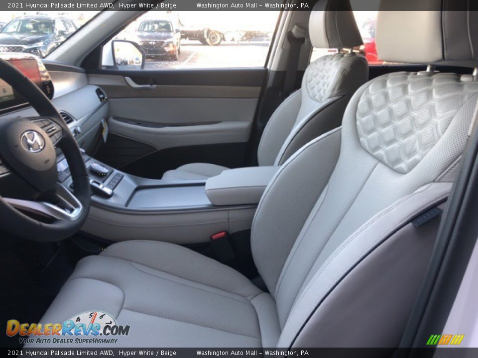 2021 Hyundai Palisade Limited AWD Hyper White / Beige Photo #6