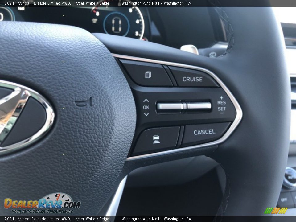 2021 Hyundai Palisade Limited AWD Hyper White / Beige Photo #11