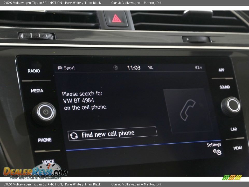 2020 Volkswagen Tiguan SE 4MOTION Pure White / Titan Black Photo #13