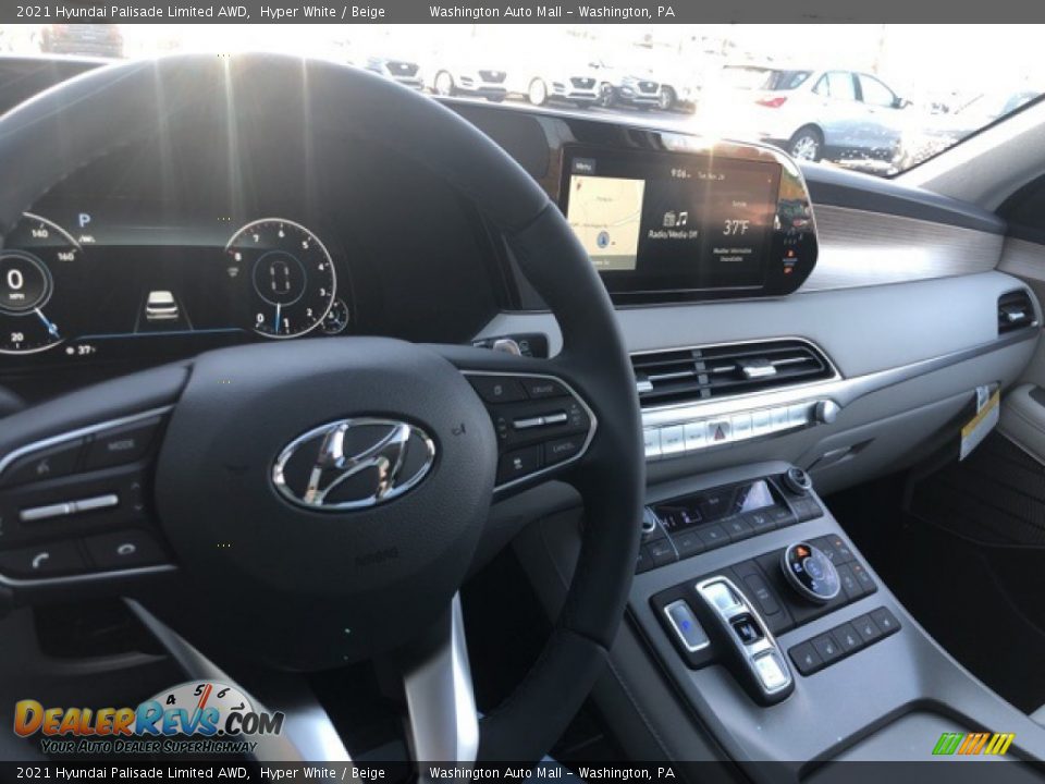 2021 Hyundai Palisade Limited AWD Hyper White / Beige Photo #16