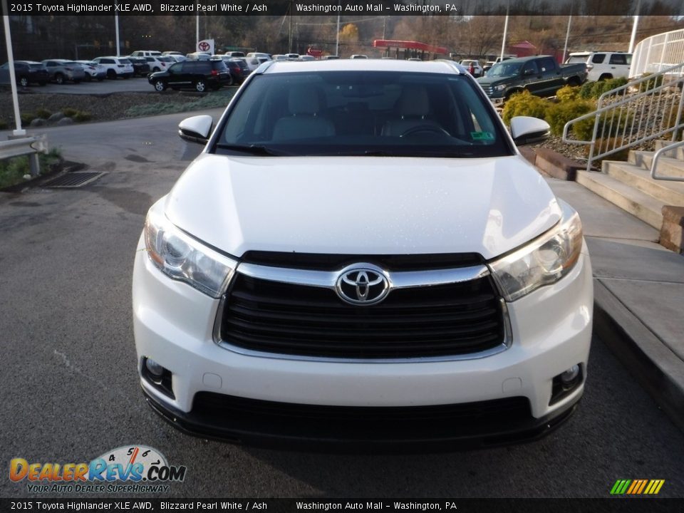 2015 Toyota Highlander XLE AWD Blizzard Pearl White / Ash Photo #11