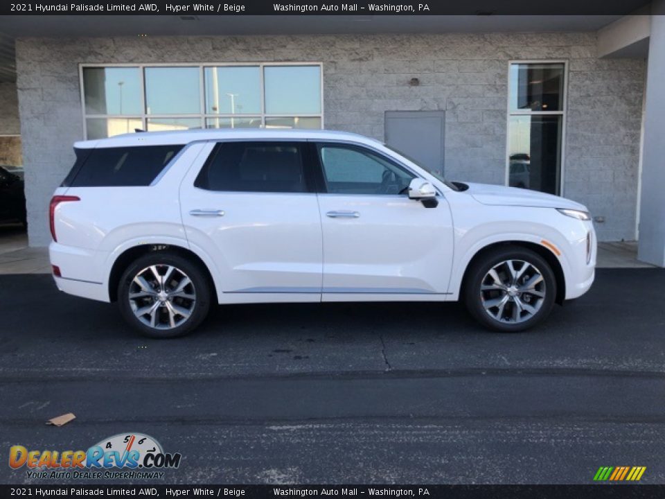 2021 Hyundai Palisade Limited AWD Hyper White / Beige Photo #2