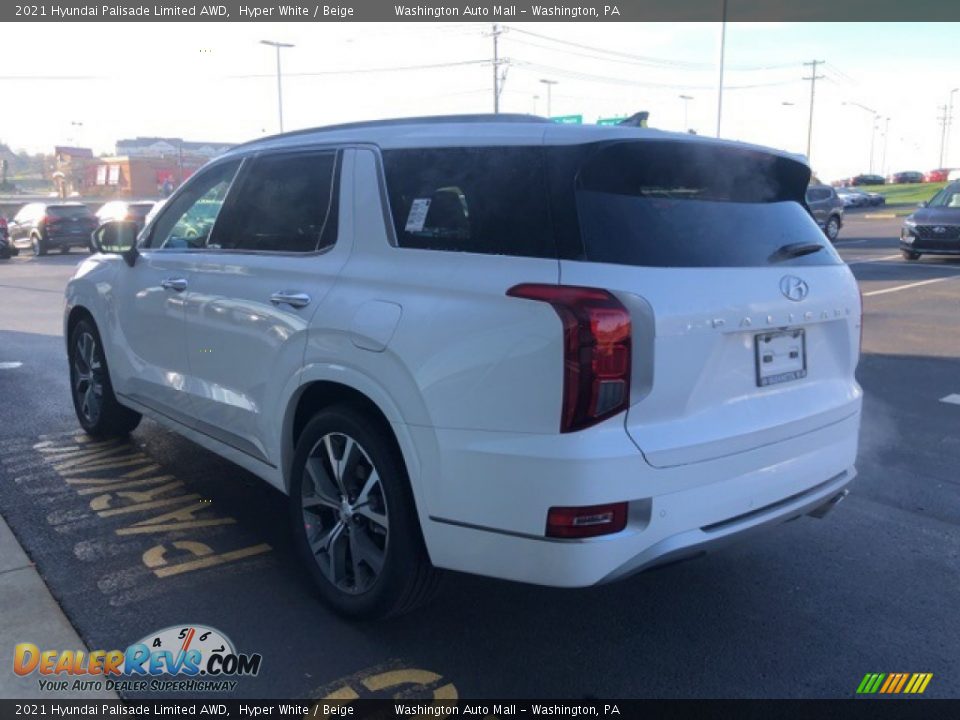 2021 Hyundai Palisade Limited AWD Hyper White / Beige Photo #3