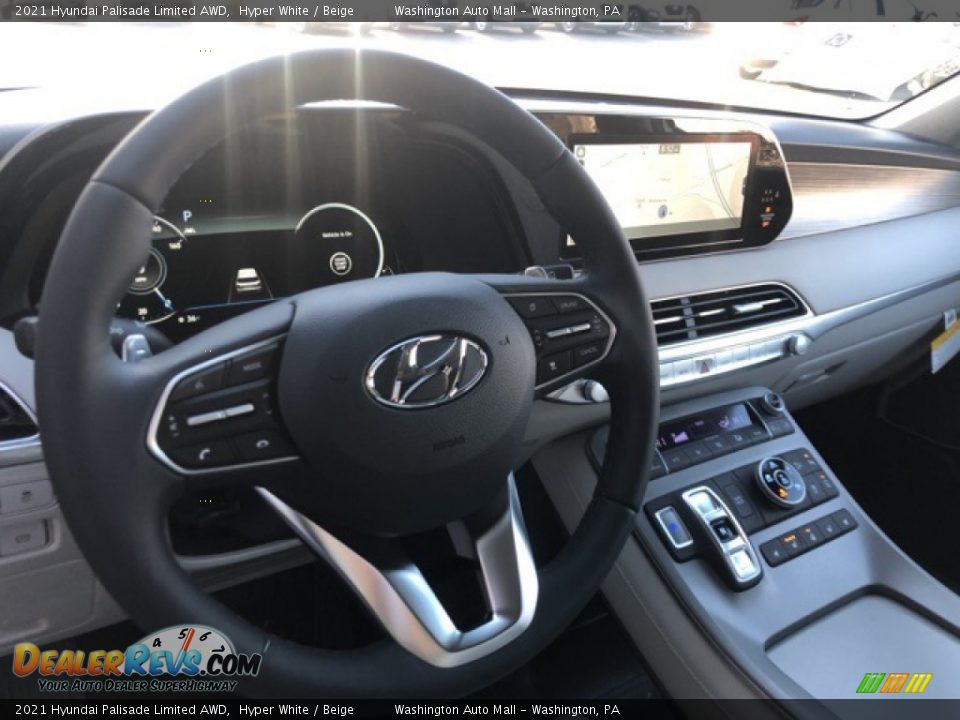 2021 Hyundai Palisade Limited AWD Hyper White / Beige Photo #7